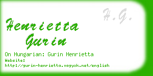 henrietta gurin business card